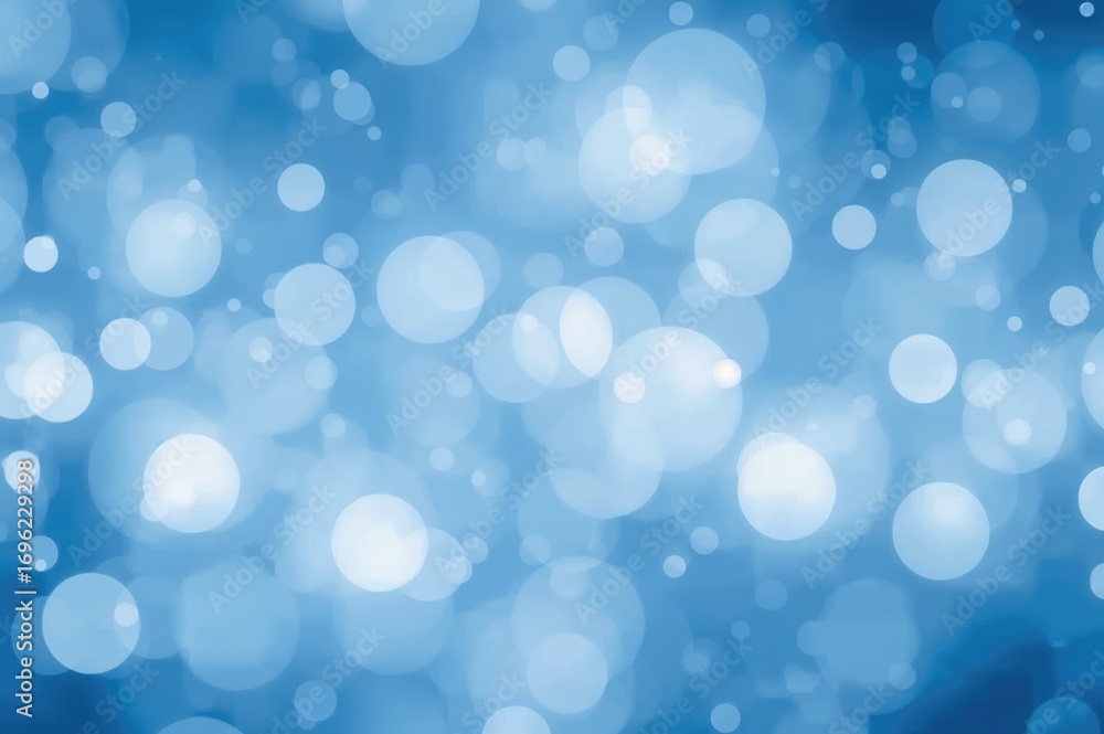 Poster abstract blue circular bokeh design background with copy space