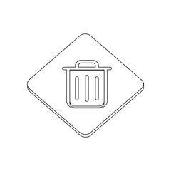  delete icon otline design.