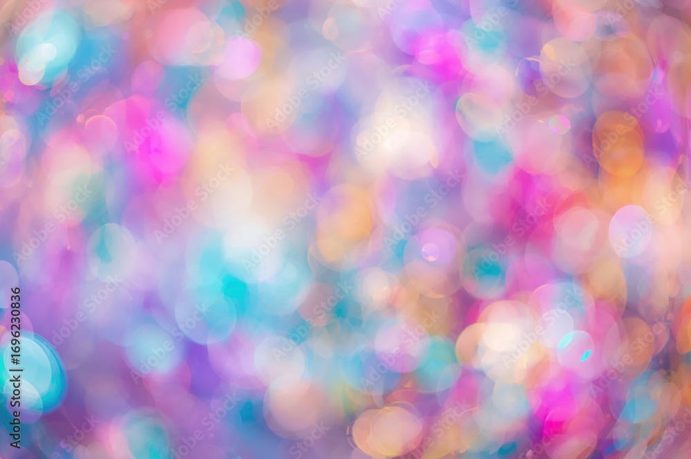 Poster colorful abstract design with blurred shapes and bokeh effect