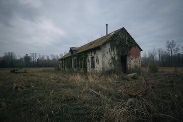 Deserted swine facility within the restricted area