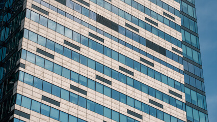 blue wall business buildings architectural background
