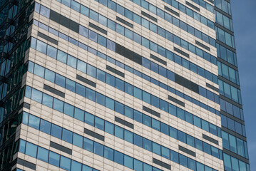 blue wall business buildings architectural background
