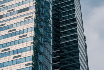 blue wall business buildings architectural background