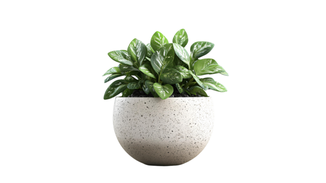 houseplant i pot isolated on transparent background