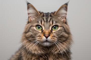 Obraz premium A striped house cat pet.