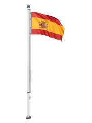 Spain_Flag_Pole_3DModel