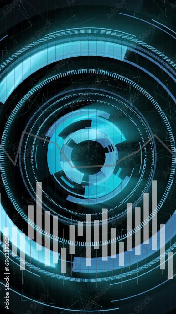 Poster animation of diagrams and scope scanning over data processing