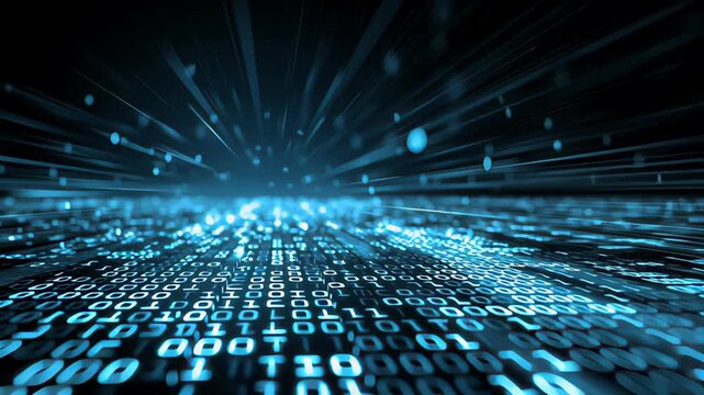 Digital data burst visualization technology visual content abstract environment aerial viewpoint information concept