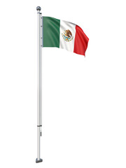 Mexico_Flag_Pole_3DModel