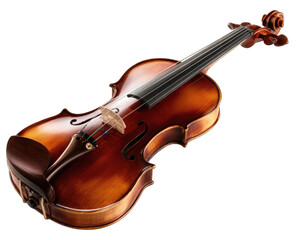 Fototapeta premium Wooden violin, rich brown hue