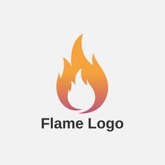Fire icon vector design, Fire flame symbol, Bonfire silhouette logotype, Flame symbol for creative business identity.
