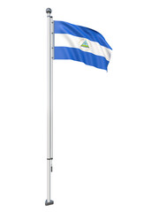 Nicaragua_Flag_Pole_3DModel