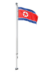 North_Korea_Flag_Pole_3DModel