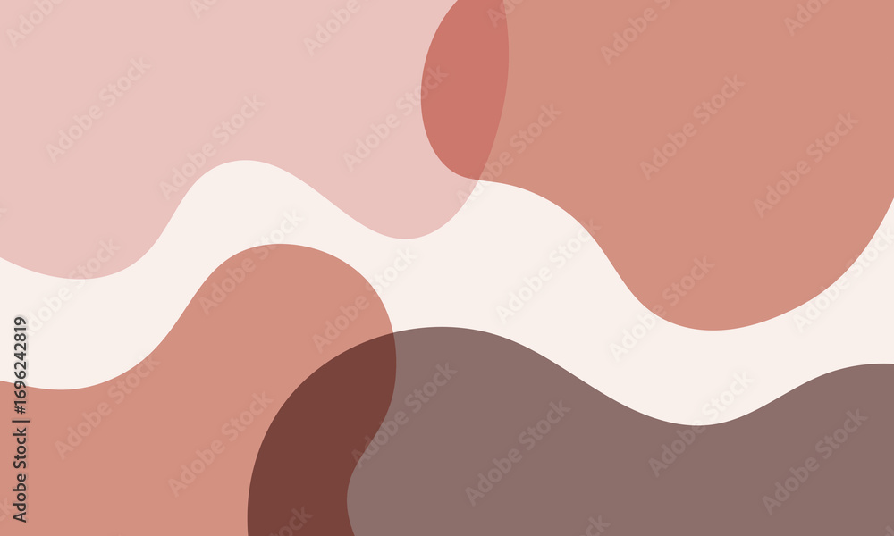 Poster abstract retro geometric pastel color blobs pattern banner template background