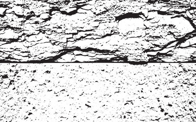 Obraz premium Abstract Black and White Grunge Texture with Scattered Shapes and Spots