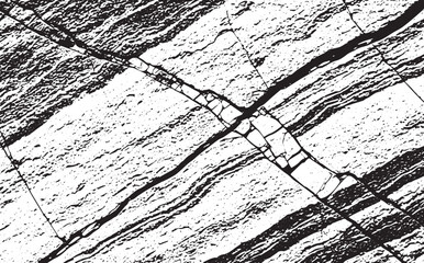 Abstract Black and White Grunge Texture Vector Design for Backgrounds or Overlays