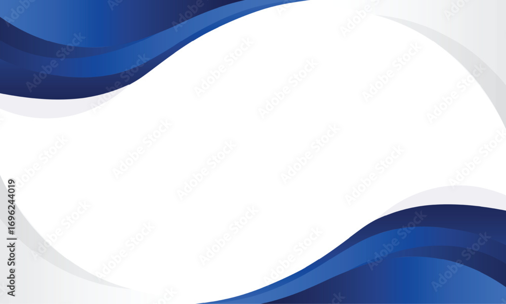 Poster modern blue waves background design with empty space for professional business design