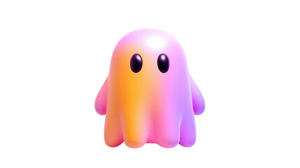 3D Halloween ghost isolated on a white background