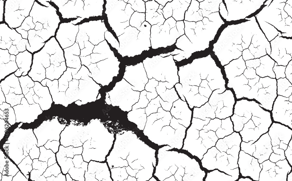 Aufkleber abstract texture of cracks for use as overlay or background vector