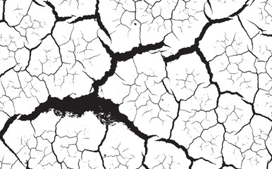 Abstract texture of cracks for use as overlay or background vector
