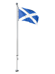 Fototapeta premium Scotland_Flag_Pole_3DModel