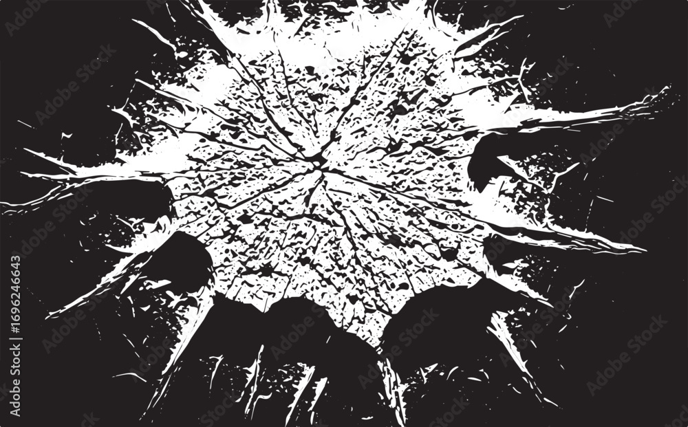 Aufkleber monochrome abstract expressionism with stark contrasts and dynamic shapes and bold pattern