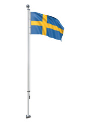 Sweden_Flag_Pole_3DModel