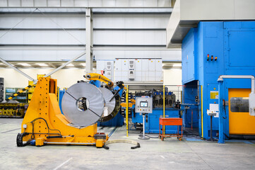 Interior of a metalworking factory. High quality photo