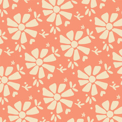 Soft pastel floral pattern with scattered blooms.