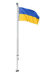 Ukraine_Flag_Pole_3DModel