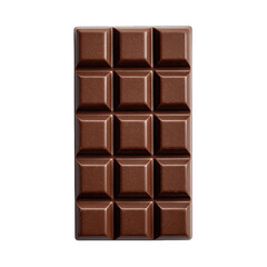 Fototapeta premium Dark chocolate bar, rectangular shape, squares