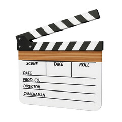 Obraz premium Movie clapper board for film production isolated PNG with Transparent Background