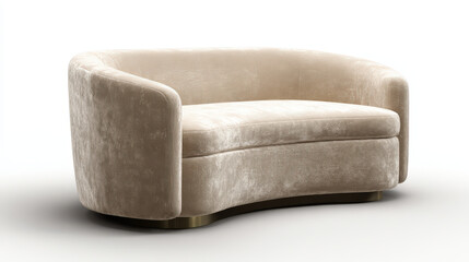stylish corner sofa with upholstered textile finish stands out prominently against clean monochromatic background