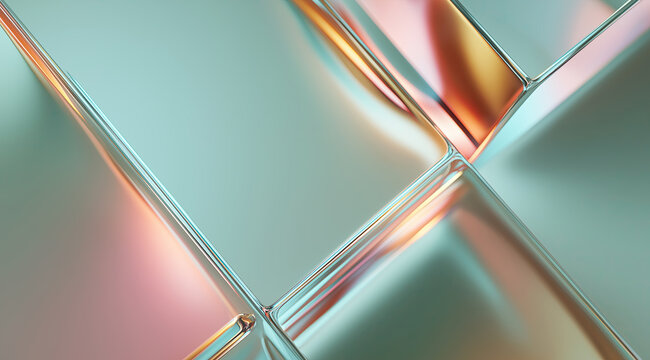 Multifaceted crystal glass creates rainbow light refractions through geometric prismatic surface angles.
