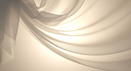  Backlit Gossamer Fabric Folds Creating a Soft and Gentle Textured Background