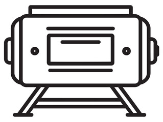 Detailed crop dryer farming equipment illustration in vector