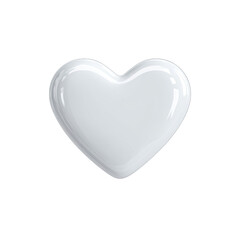 Simple white heart shape
