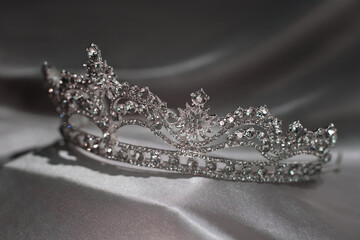 Luxury crown for queen and princess. Beauty contest.