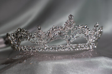 Luxury crown for queen and princess. Beauty contest.