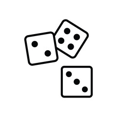 Dice Cube Vector icon which can easily modify or edit