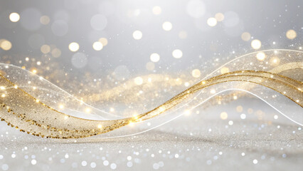 Elegant Abstract Golden and Silver Festive Background