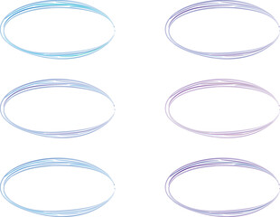 light blue purple colors abstract shapes ovals set