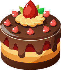 chocolate cake with cherry