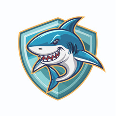 shark mascot esport logo gaming