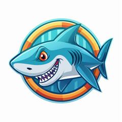 shark mascot esport logo gaming