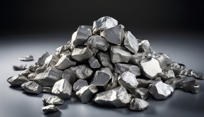 High Quality Raw Zinc Pile On A Clean Surface Generative Ai