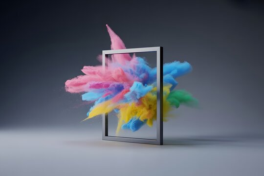 colorful splash with abstract background