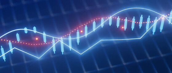 A blue and red line graph with a red line on top of a blue line