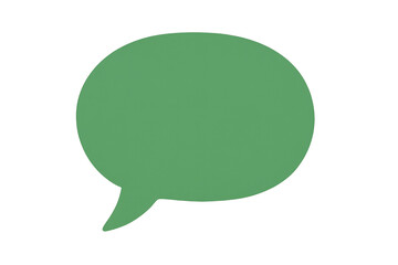 Green speech bubble communicating on transparent background