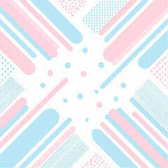 abstract background with blue and pink spots and stripes, vector illustration